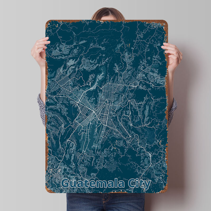 Custom Map Poster - Poster in Latta con Mappa di