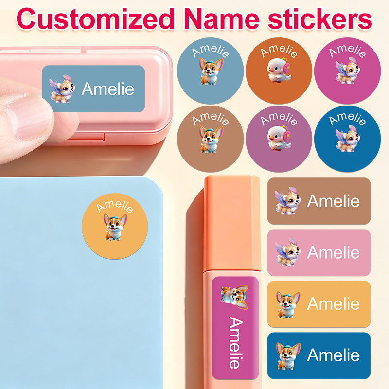 Personalized Name Box - Etichette Personalizzate con Nome - Etichette